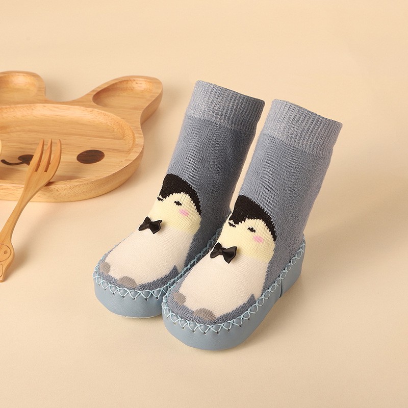 Vớ Da PU Chống Trượt Hình Thỏ Cho Bé Trai &amp; Gái