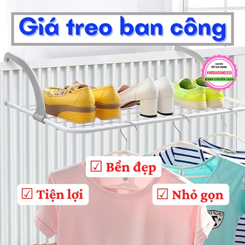 [SIÊU BỀN] Giá phơi đồ SALE Giá treo đồ ban công cửa sổ đa năng thông minh không cần khoan vít gấp gọn bền đẹp