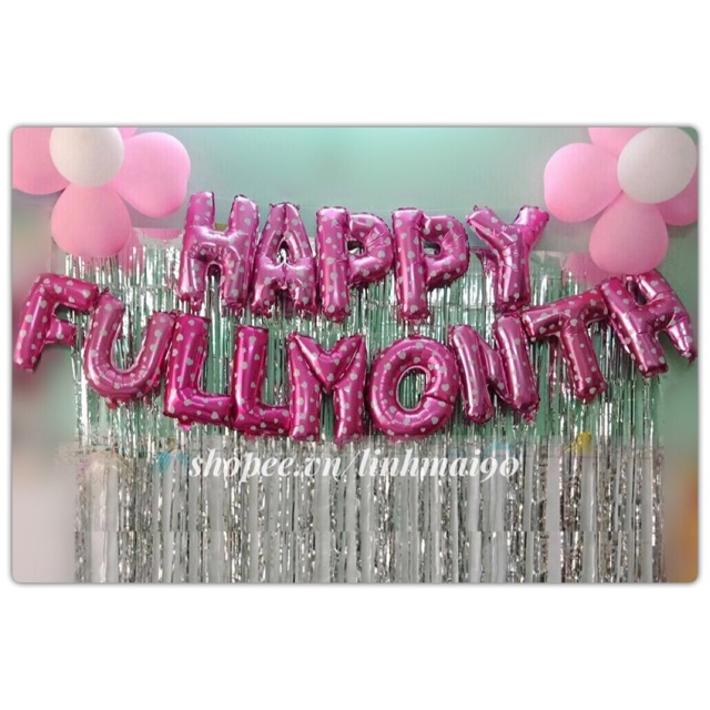 Set bóng chữ Happy Fullmonth