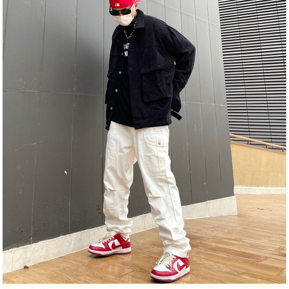 Quần Jean Dài Dáng Rộng Ống Suông Thiết Kế Giản Dị Dành Cho Nam