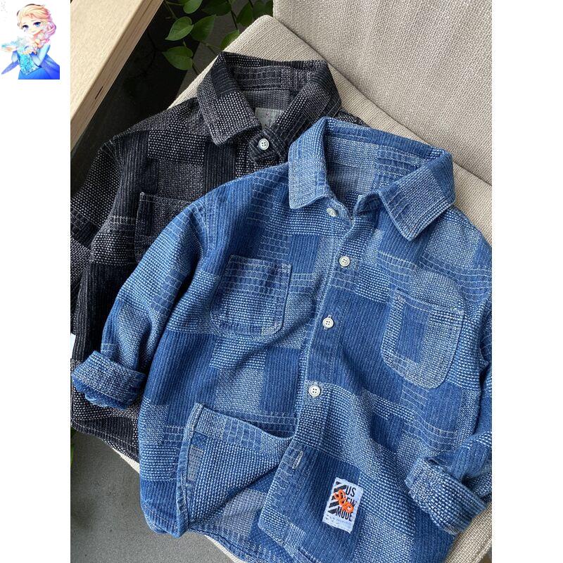 Áo Sơ Mi Denim Tay Dài Thời Trang Xuân Thu Phong Cách Phương Tây Kiểu Mới Dành Cho Bé Trai 2022