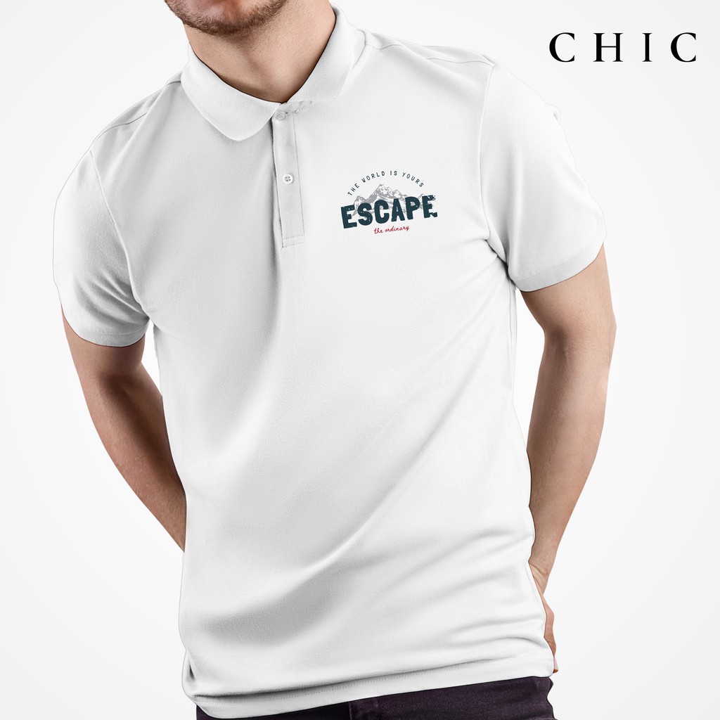 Áo Polo nam cổ bẻ Escape in 3D - Vải cá sấu CVC Cotton Cao Cấp - Thiết kế chuẩn form trẻ trung - CHICWEAR