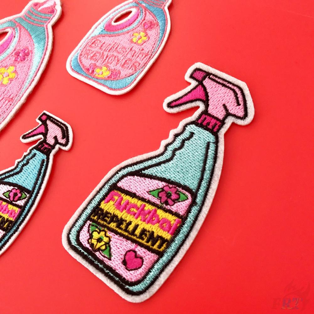 Miếng vá thêu trang trí quần áo hình bình xịt DIY