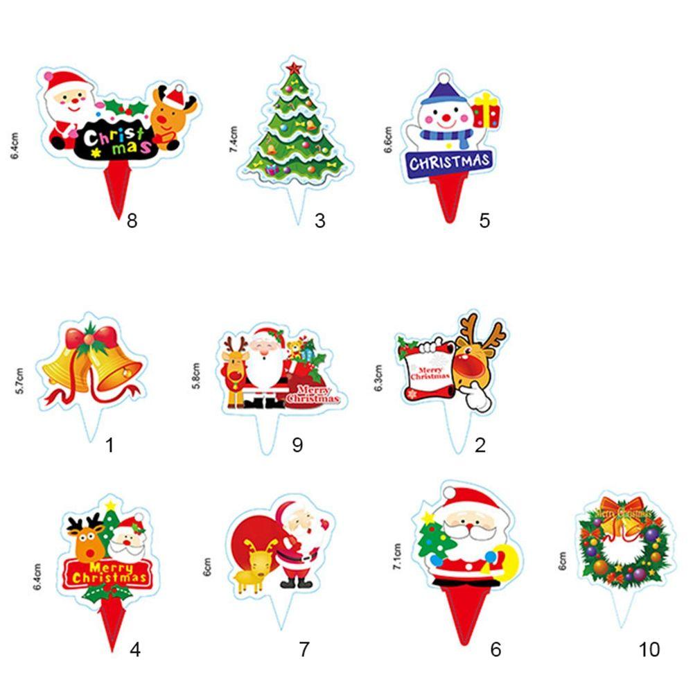 Set 50 Que Cắm Trang Trí Bánh Kem Phong Cách Giáng Sinh