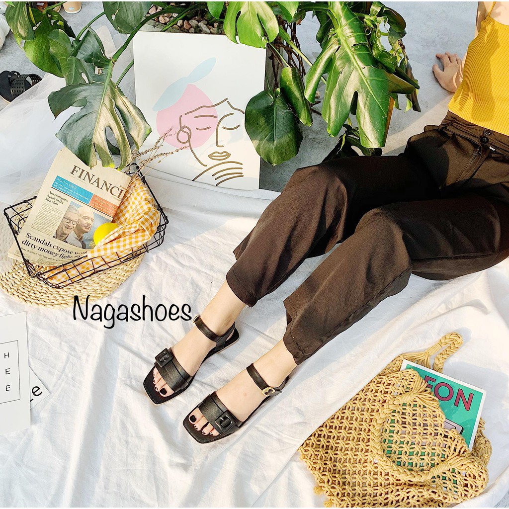 <3 GIÀY SANDAL NAGASHOES QUAI NGANG KHÓA FULL MÀU NAS167 > . new ‼️ . new ! <3 🇻🇳 2020 : : * ' "