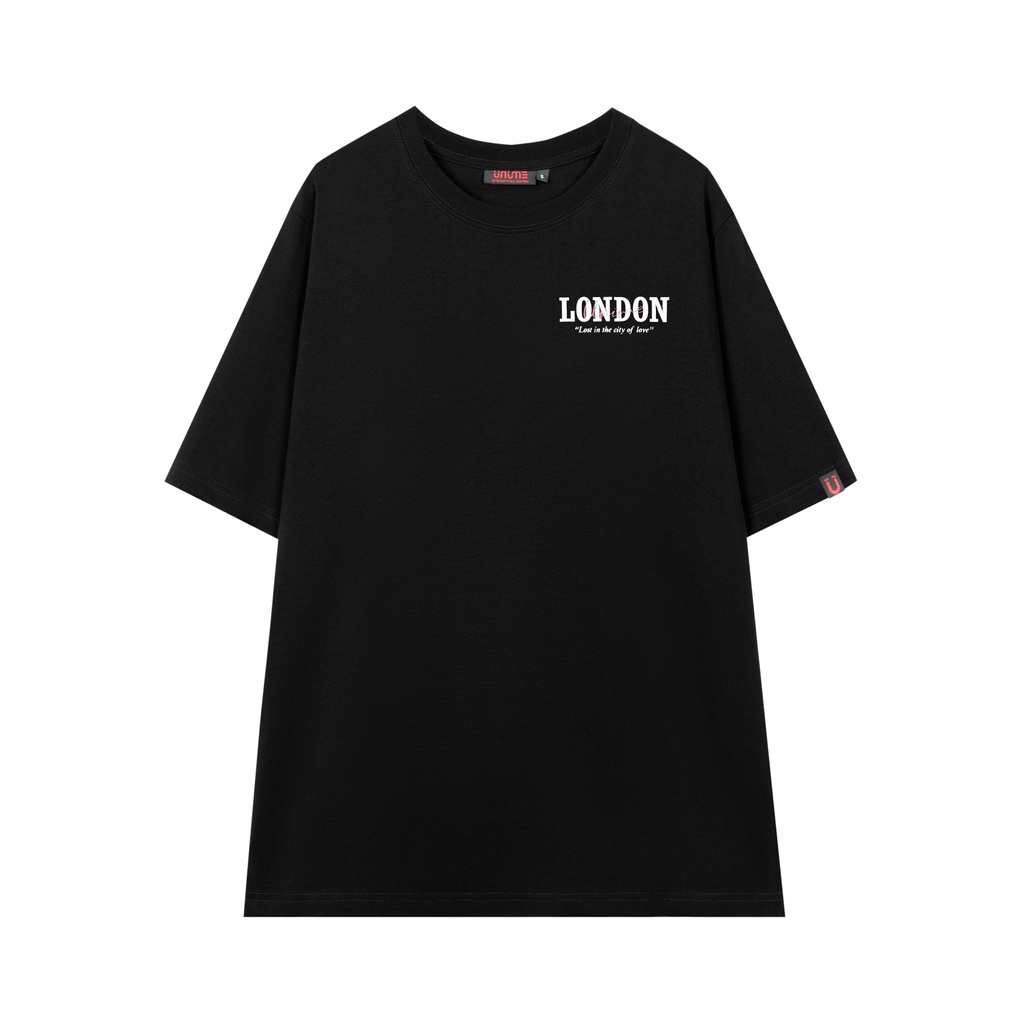 ÁO THUN NAM/NỮ UNIME LONDON - ĐEN