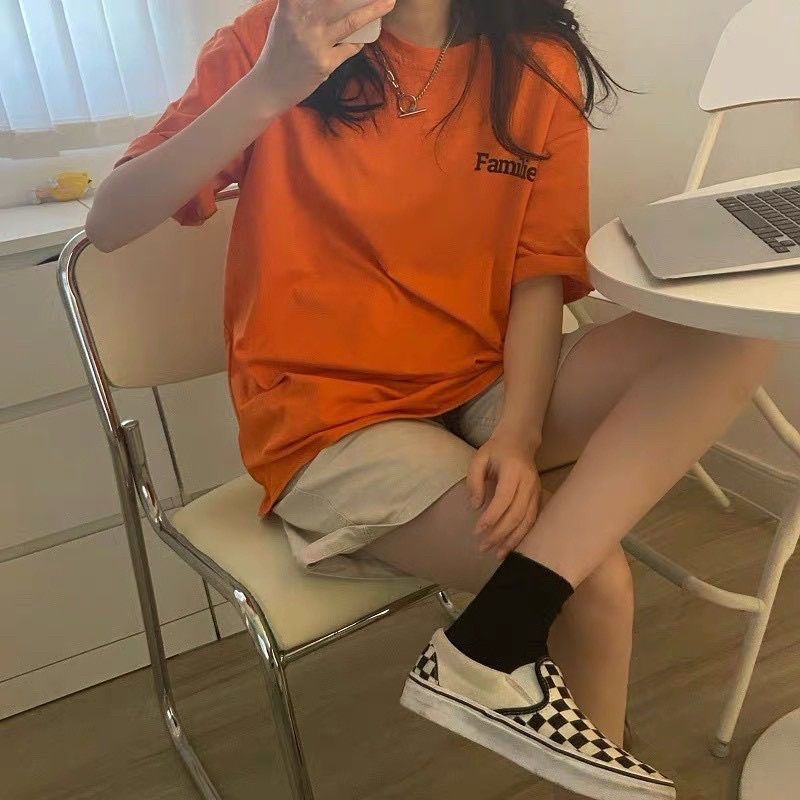 Áo phông tay lỡ nữ cotton form 35-70kg unisex