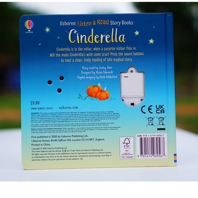 [Mã BMLT35 giảm đến 35K đơn 99K] Sách âm thanh kể chuyện cổ tích cô bé lọ lem Cinderella