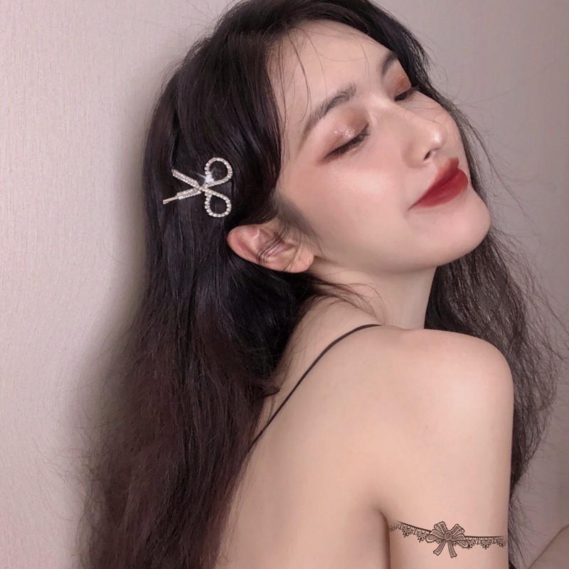 [Mã FAMARAL1 giảm 10K đơn 50K]Kẹp tóc mái Hàn Quốc đính đá nhân tạo lấp lánh đẹp cute hình kéo hot trend ulzzang KC12