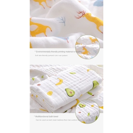 Khăn tắm vải Cotton mềm thấm hút nước tốt cho bé sơ sinh