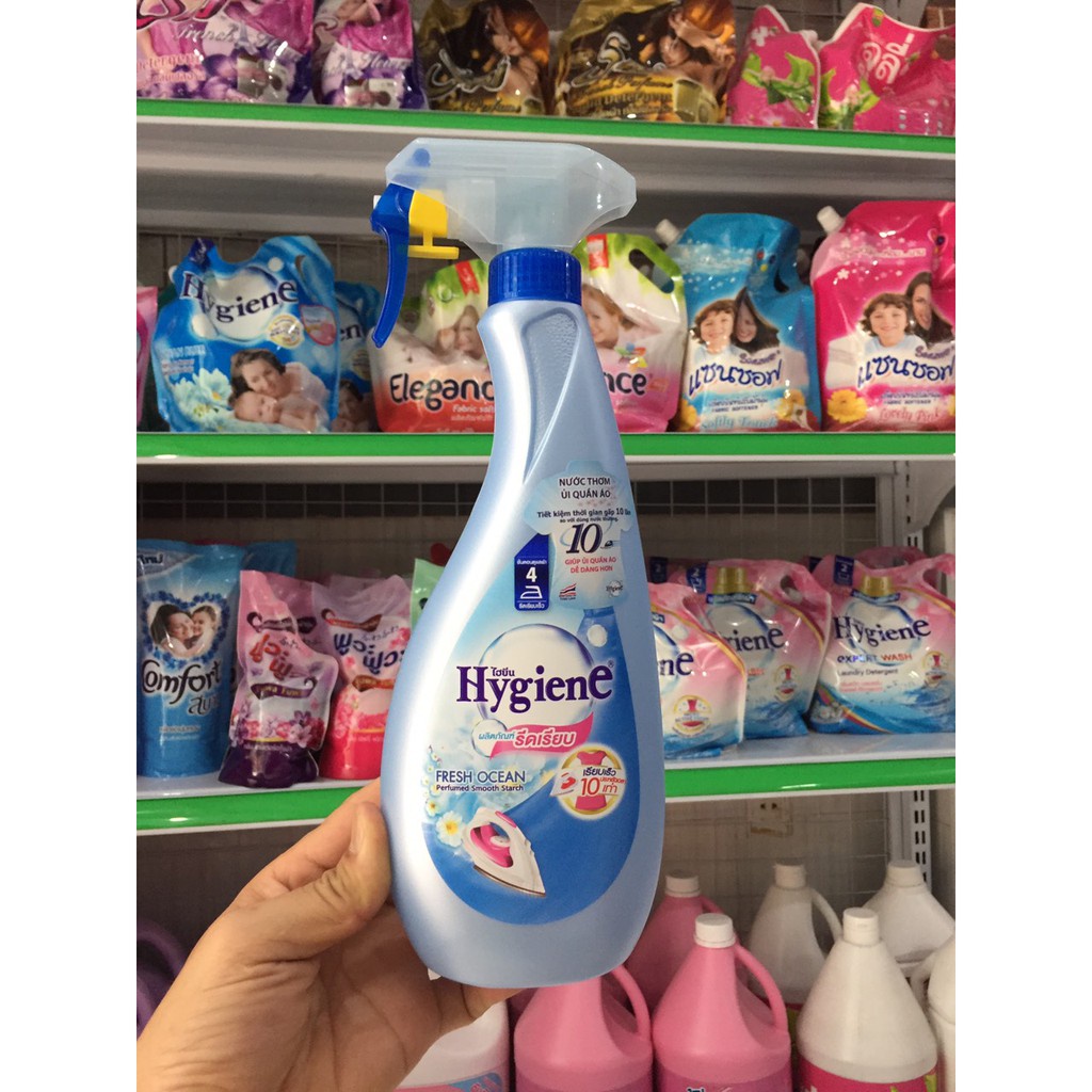 Nước Xịt Ủi Thơm Quần Áo Hygiene Nhập Khẩu Thái Lan Chai 550ml