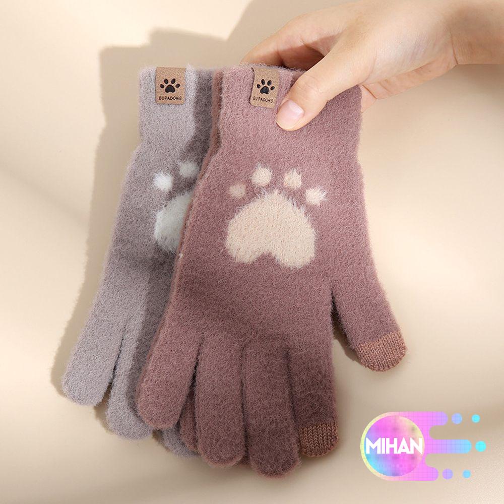 Găng tay giữ ấm hình chân mèo xinh xắn dành cho nữ Mihan1