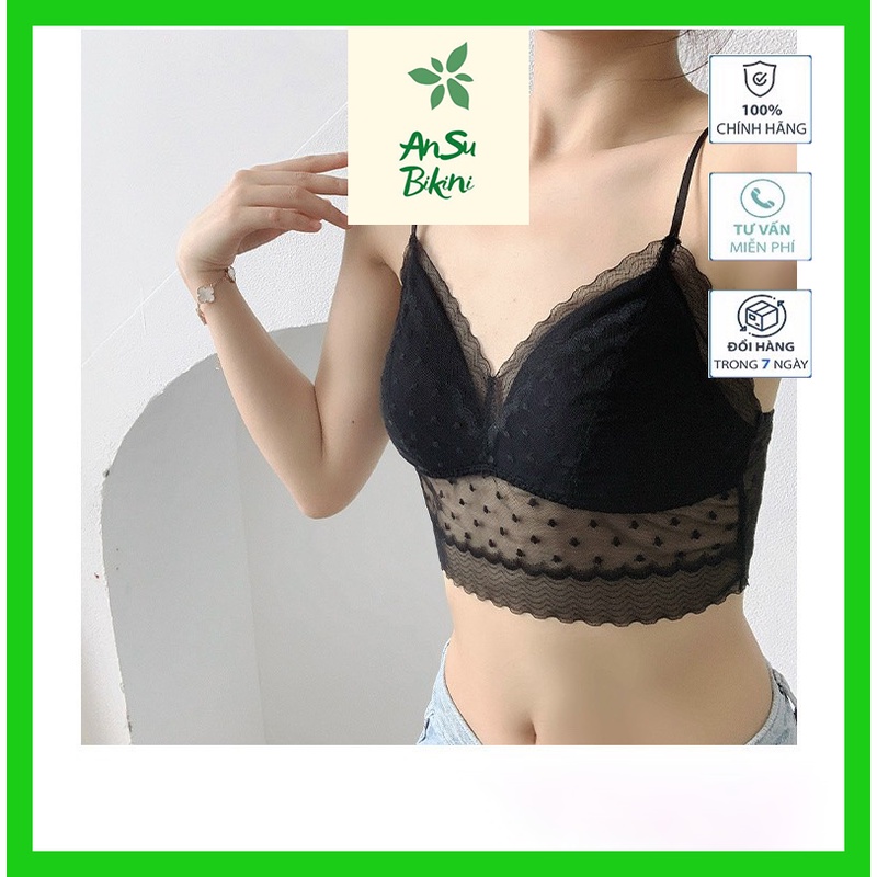 Áo Lót Nữ Ren Hoa Cao Cấp Hở Lưng Chữ U Không Gọng Đệm Mỏng, không gây hằn Mã 21322