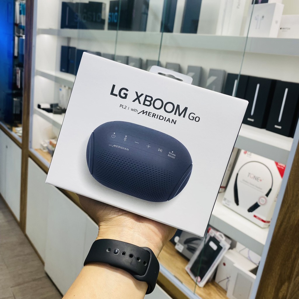 Loa Bluetooth LG XBoom Go PL2 công suất 5W, thời lượng pin 10 tiếng, màu xanh đen - Hàng New Fullbox 100% BH 12 tháng