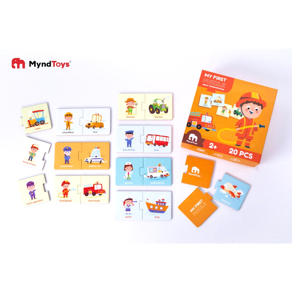 Đồ Chơi Xếp Hình Ghép Cặp Đầu Tiên Cho Bé Từ 2 Tuổi Nhiều Chủ Đề - My first puzzle MyndToys