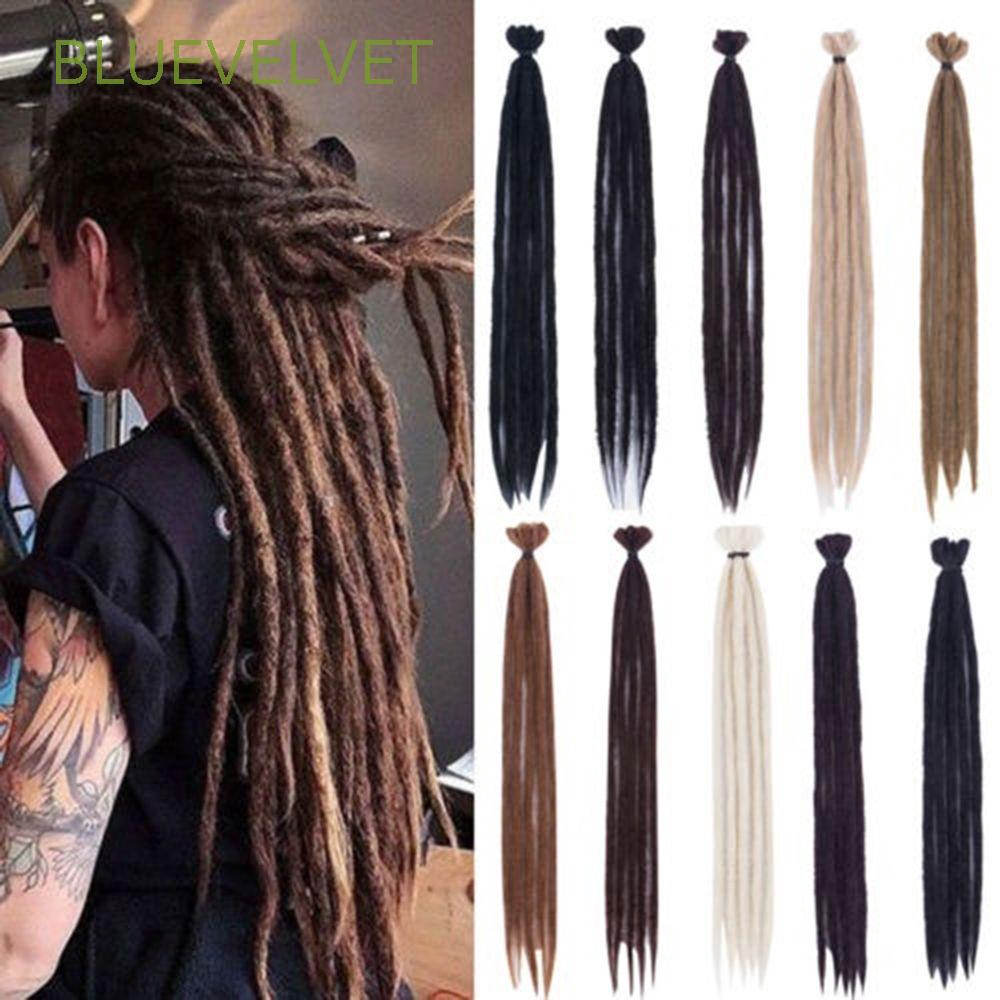 Handmade Dreadlocks Crochet Braiding Hair Extension Synthetic Faux Locs Dreads
