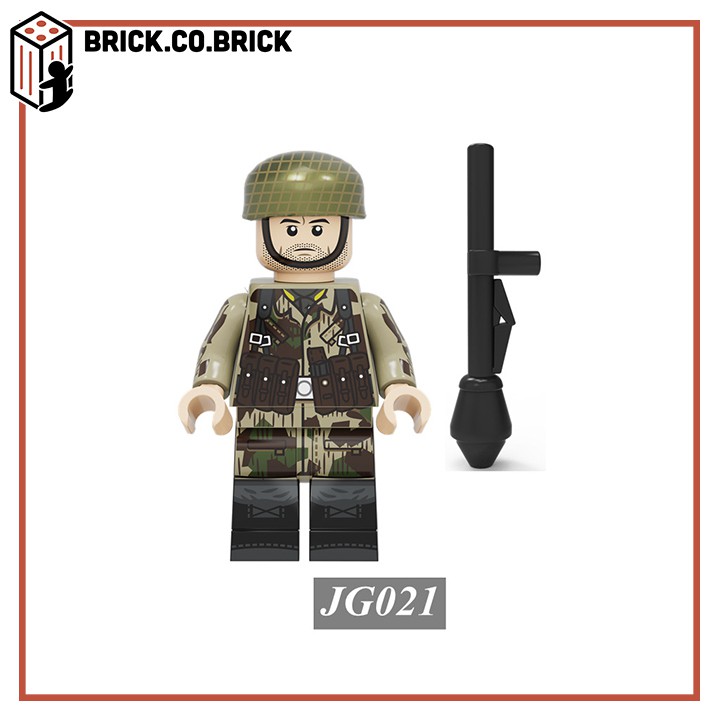 Lính Đức Mô Hình Đồ Chơi Lắp Ráp Non LEGO Lính Quân Đội Thế Chiến Minifigure Germany Soldier World War JG018-JG021