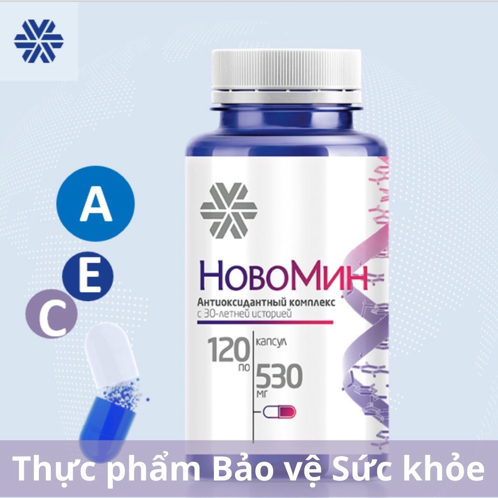Hobomin - Siberian Wellness - Fomula4 - Viên uống chống oxy hóa, phục hồi tế bào khỏe mạnh - Hộp 120 viên