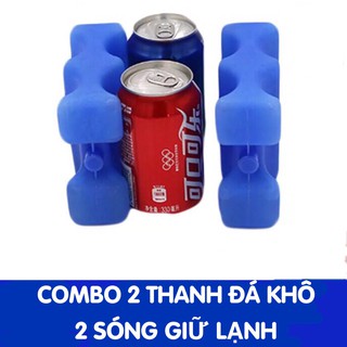  Set 02 thanh đá khô 2 sóng - Giữ lạnh 2 bình trữ sữa dùng kèm túi giữ nhiệt được 8-10 tiếng 