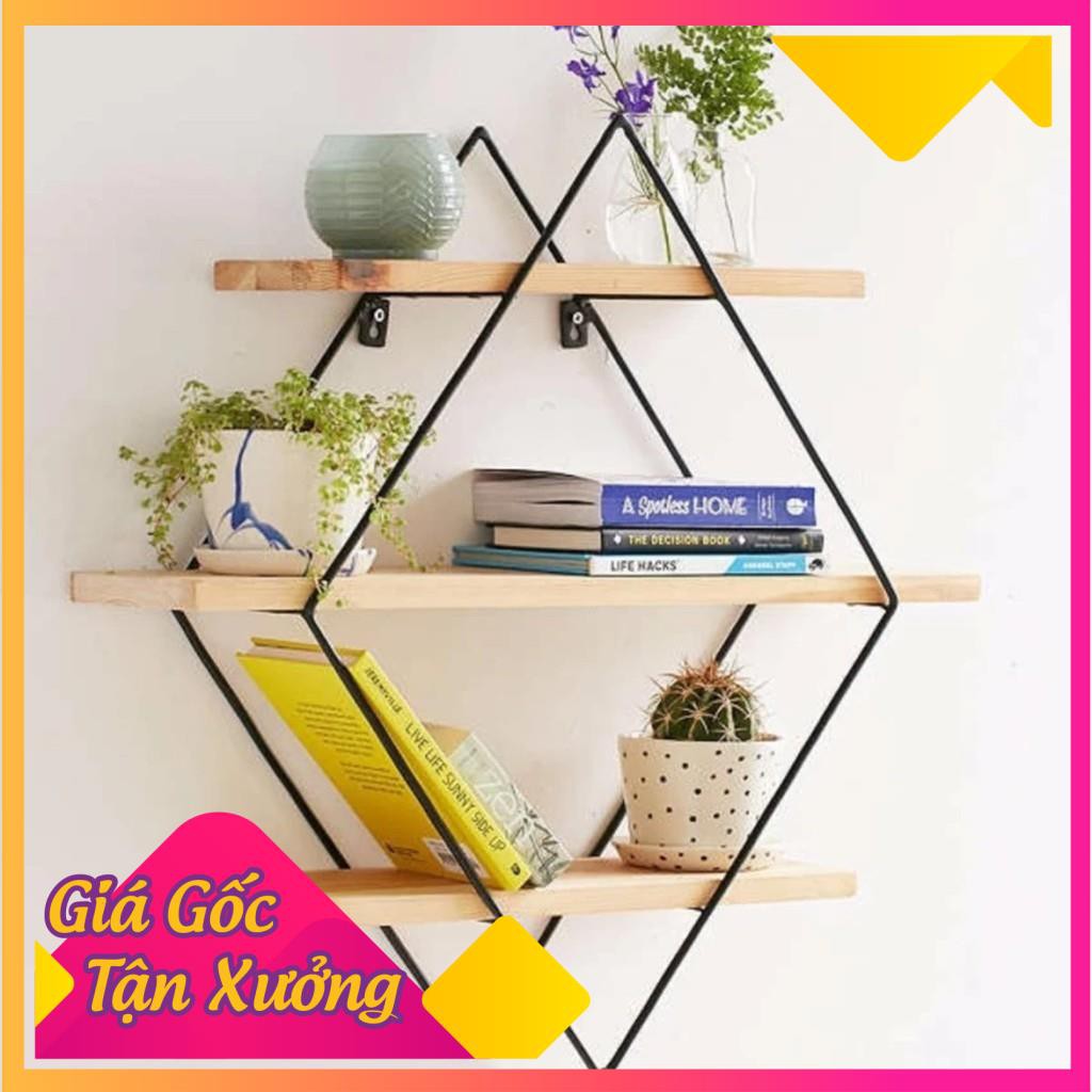 Kệ trang trí hình thoi - Treo tường decor