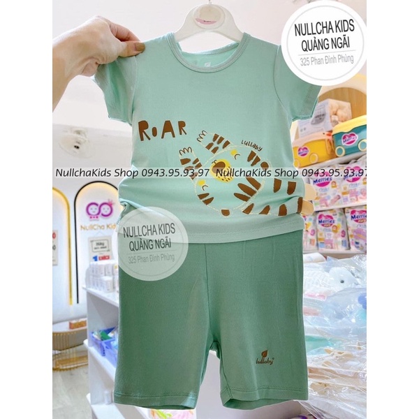 Lullaby Bộ cộc tay hoạ tiết chất sợi tre bamboo hè mỏng mát cho bé trai bé gái