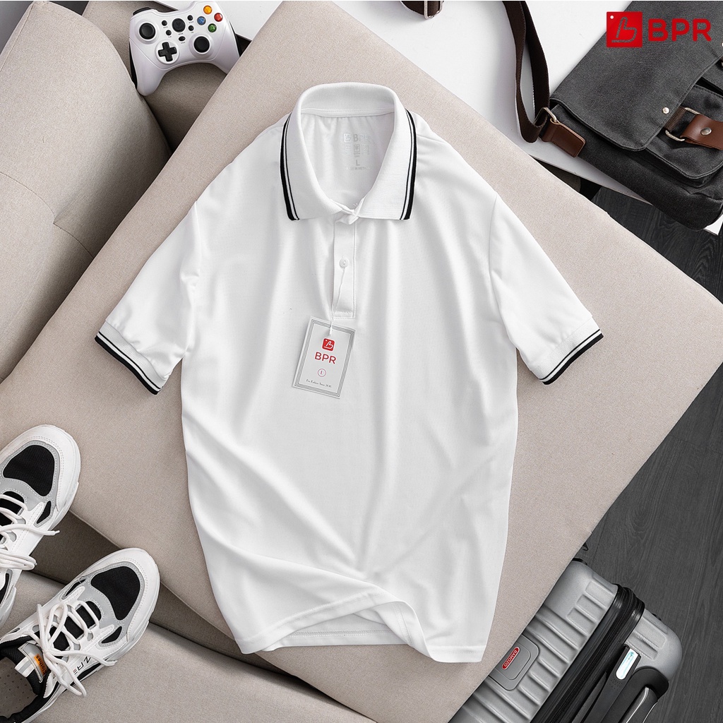 Áo thun polo nam trơn vải cotton cá sấu gai siêu mát thấm hút mồ hôi cao cấp