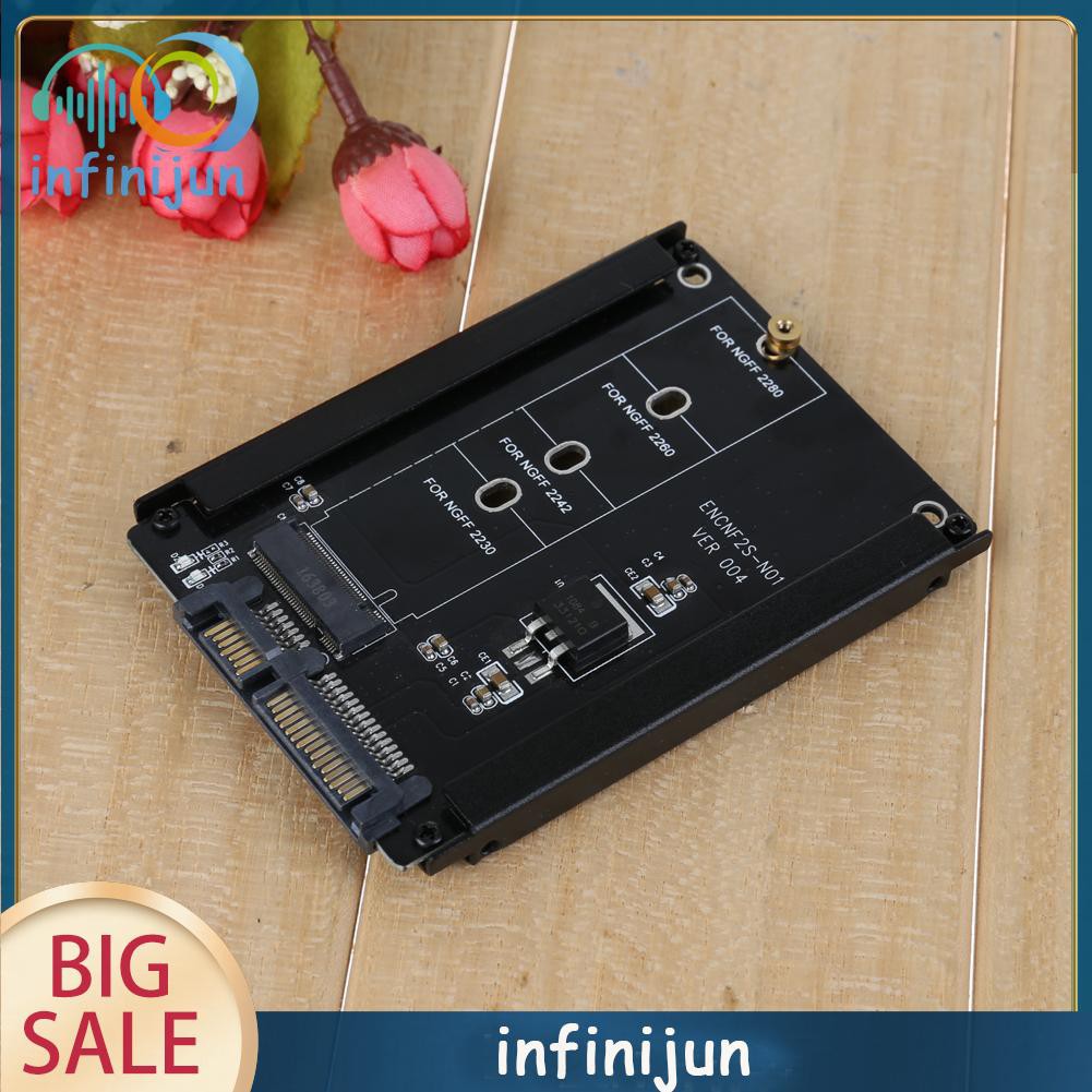 Black Metal M.2 NGFF to SATA adapter Cased CY B+M Socket 2 M.2 NGFF