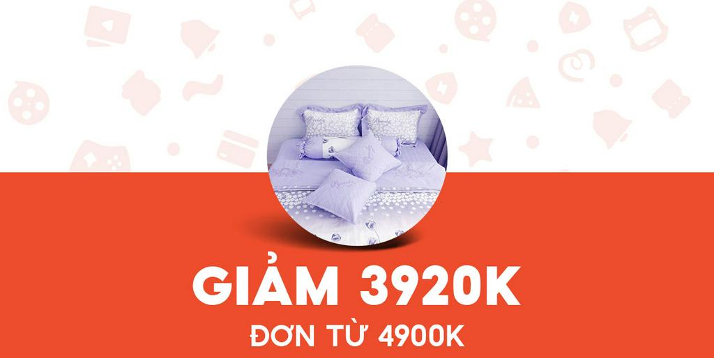 - VUA NỆM - Giảm 3920K cho Bộ chăn ga Pyeoda gấm sần
