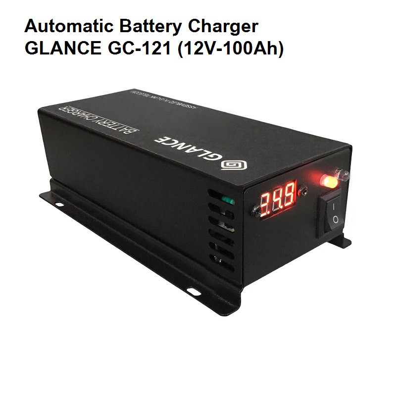 Máy nạp ắc quy tự động 3 giai đoạn GLANCE Battery Charger GC-121 (12V-100Ah)