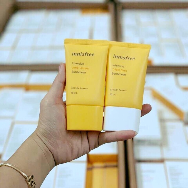 Kem chống nắng Innisfree Triple Shield mini + Fullsize - Mẫu mới( Auth - có bill )