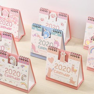 Lịch để bàn ngựa thần heo hồng dễ thương L6 tiện dụng hợp thời trang 14x15 cm