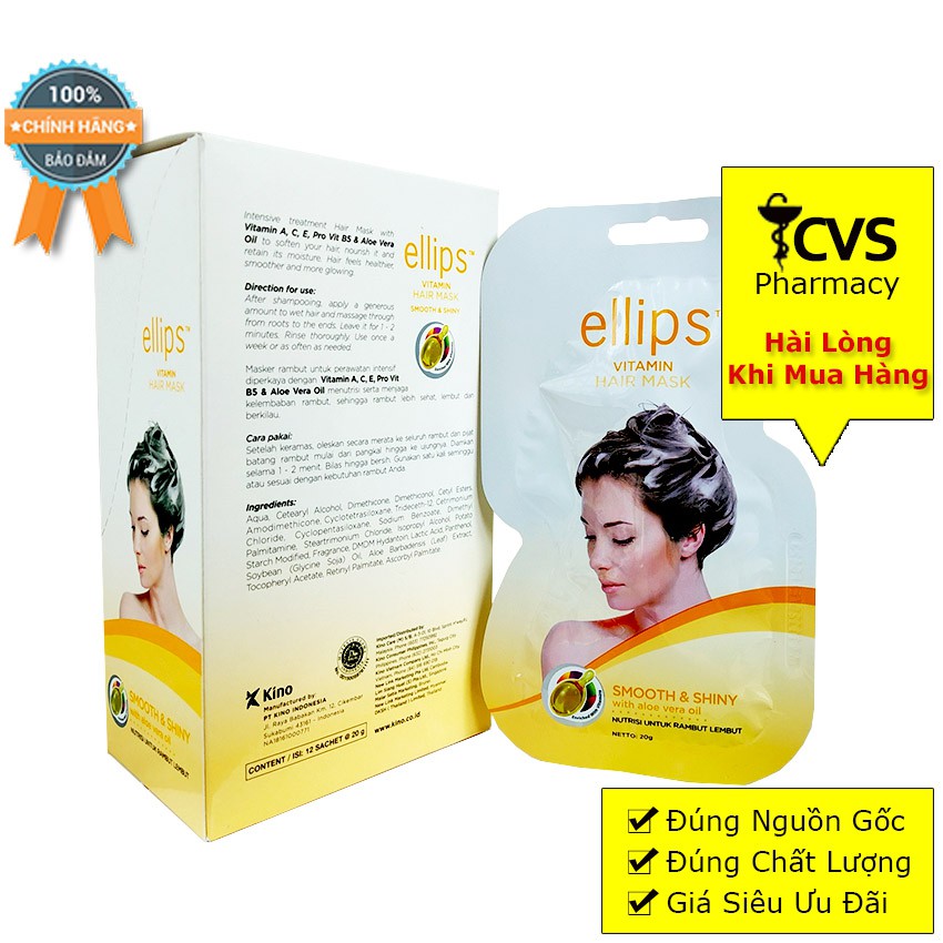 GÓI Ủ Tóc Ellips 20g - Dưỡng Chất Nuôi Dưỡng Mái Tóc Khỏe Mạnh