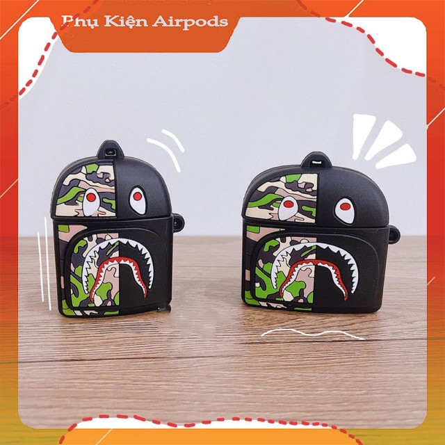 Case Airpods - Ốp Airpods 1/2/3  - BALO BAPE SHARK