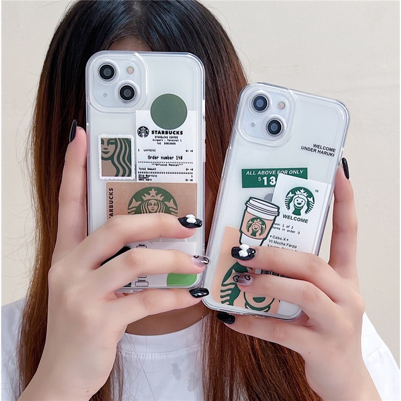 Ốp Điện Thoại TPU Mềm In Hình Starbucks Cho iPhone 7 8 6 6S Plus X XS XR Max 11 12 Pro Max 12 13 Pro Max