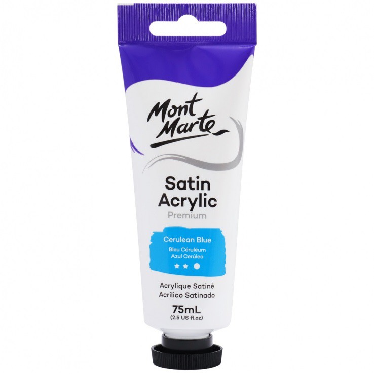 MÀU ACRYLIC CAO CẤP MONT MARTE SATIN TUÝP 75 ML - MONT MARTE PREMIUM SATIN ACRYLIC 75 ML (VẼ TRÊN TƯỜNG, GỖ, VẢI...)