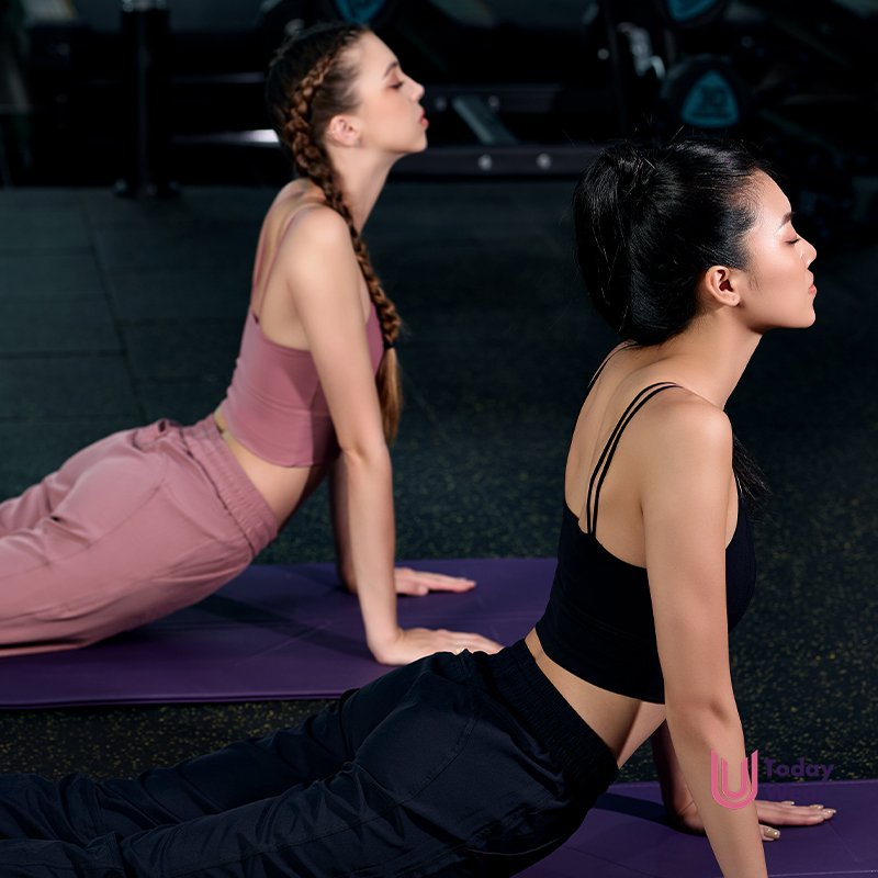 Quần tập jogger nữ gió gym yoga thể thao Rainbow lưng cao màu trơn Today U Wear