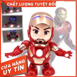 Đồ Chơi Siêu Nhân Iron Man - Có Thể Mở Mặt Nạ-Nhảy Múa-Có Đèn Led ( Nhựa ABS An Toàn)