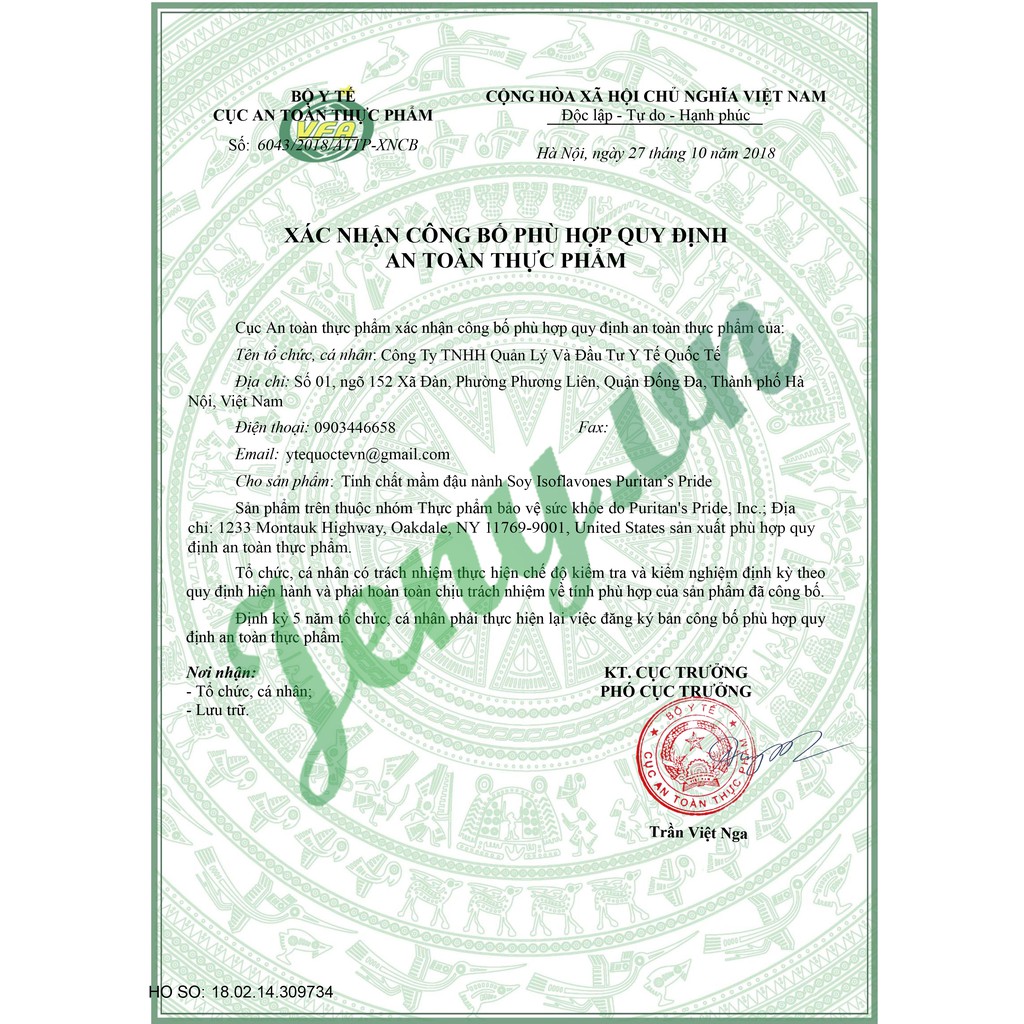 Tinh chất mầm đậu nành Soy Isoflavones Puritan’s Pride 120v date 12/2024