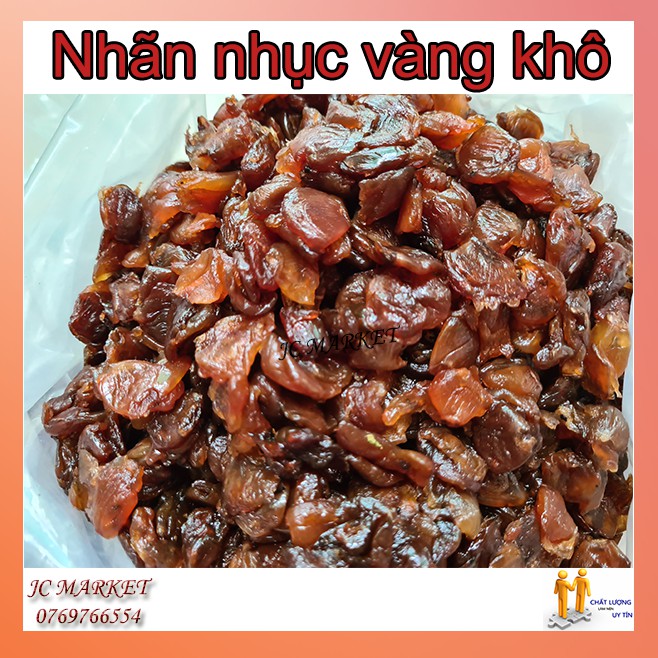 Nhãn nhục khô vàng nâu, cánh dày 500gr