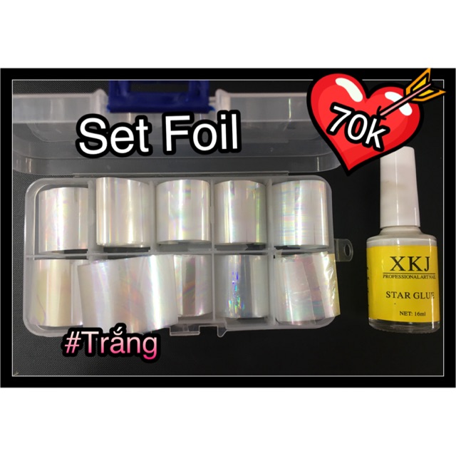 Set FOIL Màu Trắng + Keo Dán