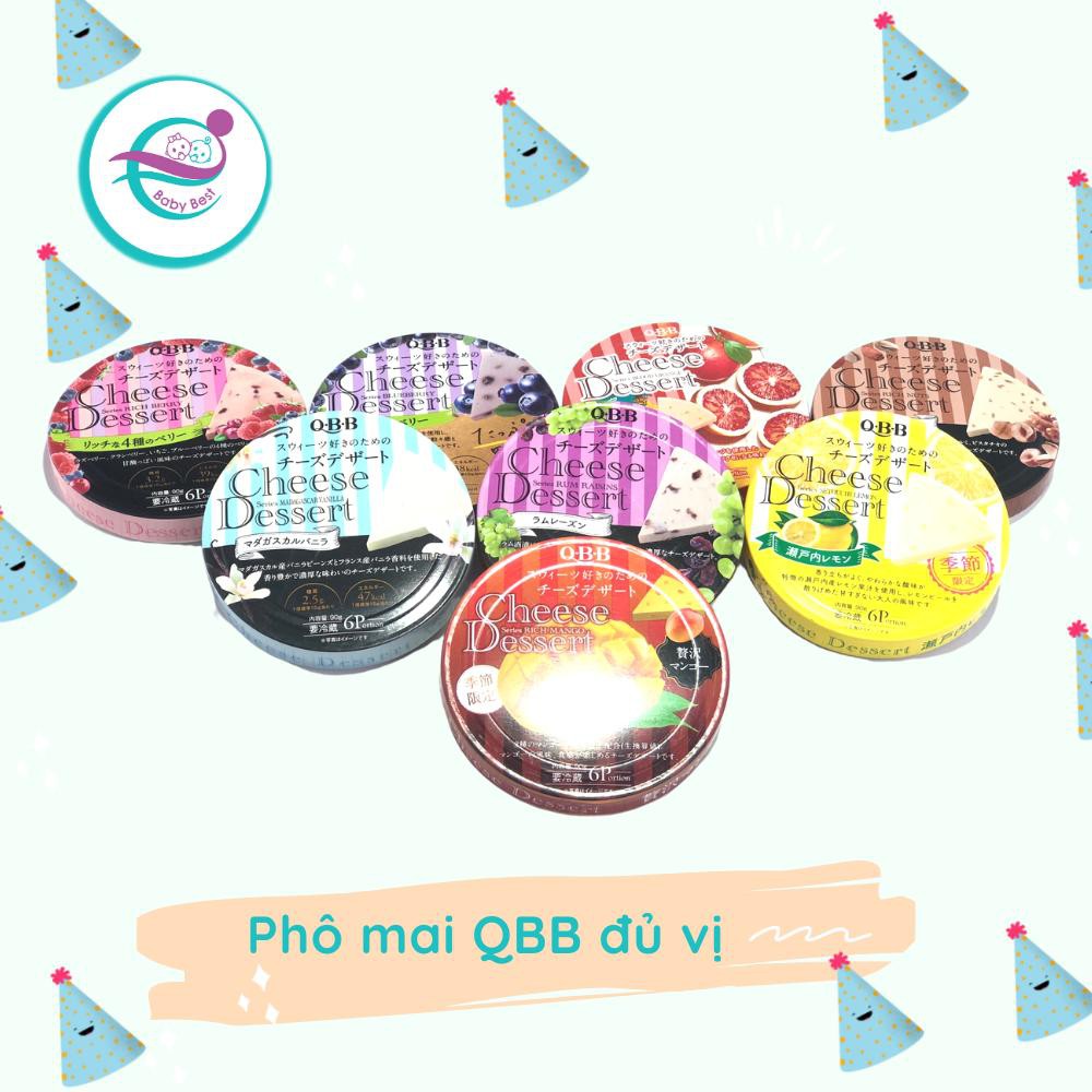 Phô Mai QBB 6M+ Đủ Vị 90g Nhật Bản [HSD T2/2021]