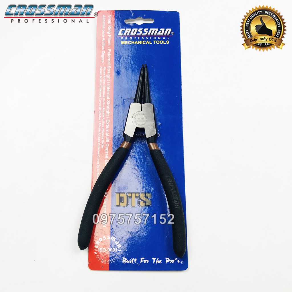 Kìm mở phe ngoài mũi thẳng cao cấp CROSSMAN 95-151 GUARANTEE 7 inch, kìm phanh thép CR-V kềm mở phe mũi thẳng mở ngoài