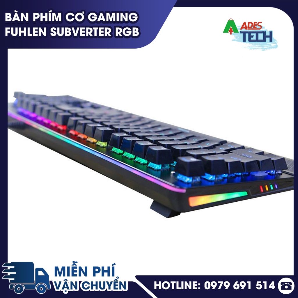 Bàn phím cơ gaming Fuhlen Subverter RGB - BẢO HÀNH 24 THÁNG - Bàn phím cơ quang học đèn LED RGB