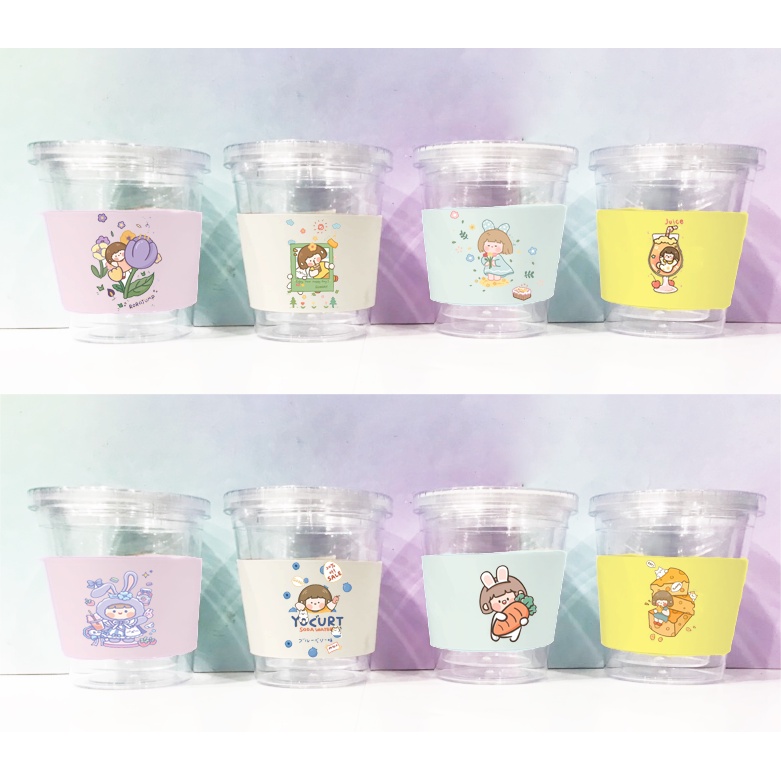 cốc 2 lớp roro jump da pu C2DI35 cốc giữ nhiệt ly 2 lớp cốc làm lạnh dễ thương