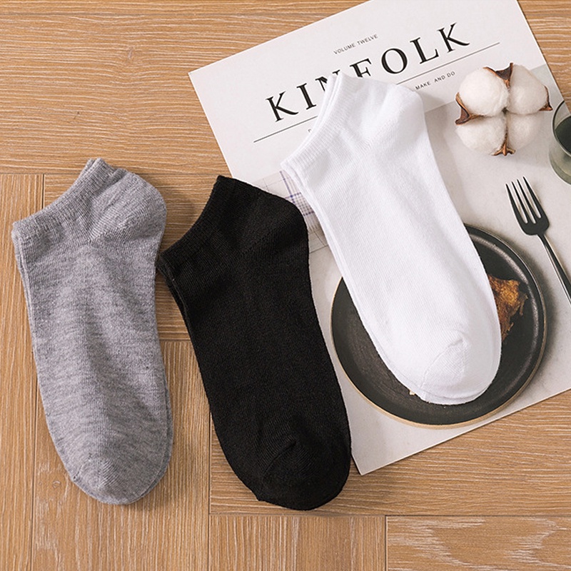 Tất vớ nữ nam cổ ngắn hài lười màu trơn basic chất cotton mềm co giãn thấm hút mồ hôi hàng xuất Nhật đẹp rẻ ABICA TN042