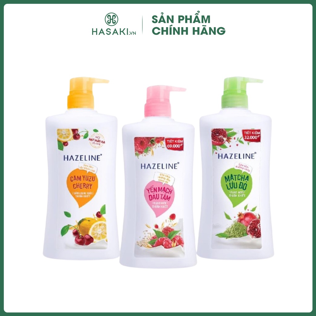 Sữa Tắm Hazeline Dưỡng Sáng Da (Mới) 670g Hasaki Sản phẩm chính hãng