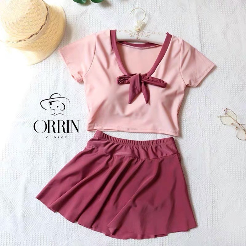[Có sẵn] Set Bikini Đồ Bơi Váy Áo Bơi Kín Đáo Học Bơi Đi Biển ~ ORRIN Closet