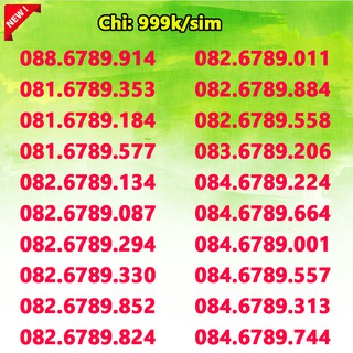 Sim số đẹp Vinaphone đồng giá 1000k