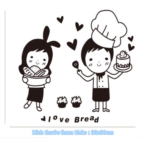 Decal trang trí tường - Đầu bếp nhí trổ tài