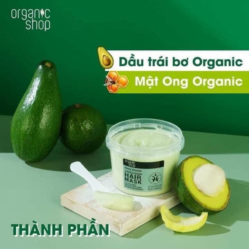 Ủ TÓC ORGANIC SHOP MẬT ONG VÀ BƠ 250ml